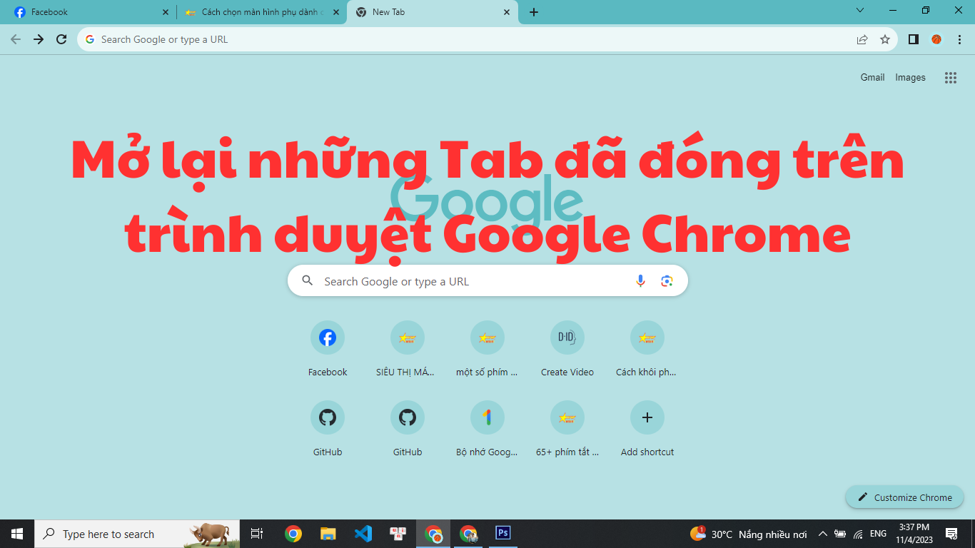 cách tìm kiếm và mở lại lịch sử những Tab đã đóng trên trình duyệt Google Chrome